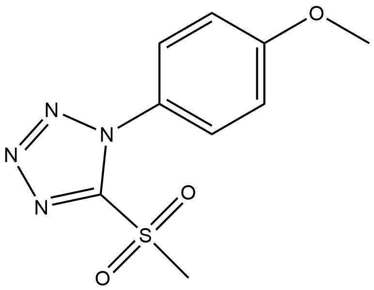 1-(4-甲氧基苯基)-5-(甲基磺酰基)-1H-四唑 结构式