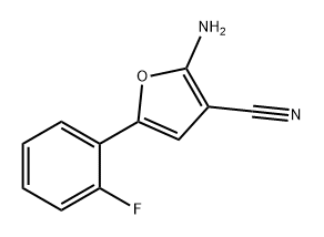 3-Furancarbonitrile, 2-amino-5-(2-fluorophenyl)- Structure