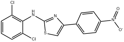 2-Thiazolamine, N-(2,6-dichlorophenyl)-4-(4-nitrophenyl)- Structure