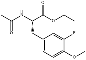 Tyrosine, N-acetyl-3-fluoro-O-methyl-, ethyl ester Structure
