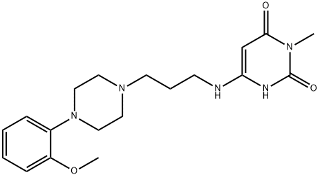 2,4(1H,3H)-Pyrimidinedione, 6-[[3-[4-(2-methoxyphenyl)-1-piperazinyl]propyl]amino]-3-methyl- Structure