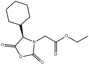 3-Oxazolidineacetic acid, 4-cyclohexyl-2,5-dioxo-, ethyl ester, (4R)-