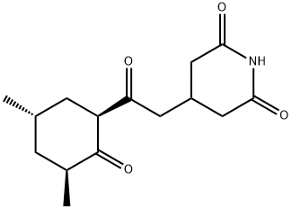 4-[2-[(1S)-3β,5α-Dimethyl-2-oxocyclohexyl]-2-oxoethyl]-2,6-piperidinedione 结构式