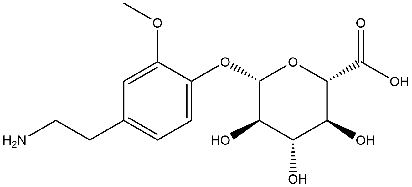 3-Methoxy Tyramine Glucuronide Structure
