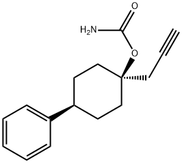 1-(2-Propynyl)-4β-phenyl-1α-cyclohexanol carbamate 结构式