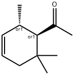 rel-(3R*,4S*)-4-Acetyl-3,5,5-trimethylcyclohexene Struktur