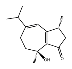 1(2H)-Azulenone, 3,6,7,8-tetrahydro-8-hydroxy-3,8-dimethyl-5-(1-methylethyl)-, (3R,8S)- Struktur