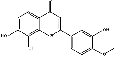 4H-1-Benzopyran-4-one, 7,8-dihydroxy-2-(3-hydroxy-4-methoxyphenyl)- Structure