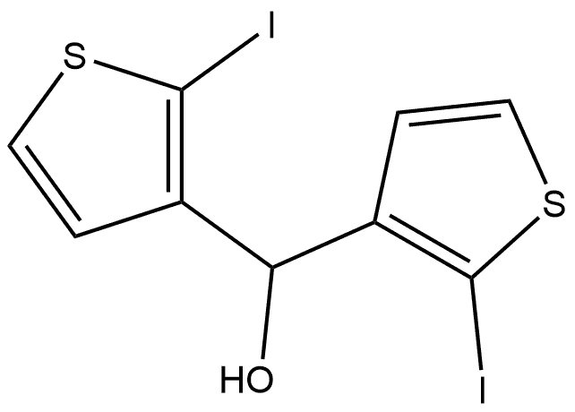 3-Thiophenemethanol, 2-iodo-α-(2-iodo-3-thienyl)- Struktur