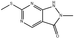 2-甲基-6-(甲硫基)-1,2-二氢-3H-吡唑并[3,4-D]嘧啶-3-酮 结构式
