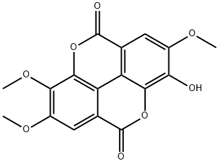 3,3`,4`-三-O-甲基鞣花酸, 5145-53-9, 结构式