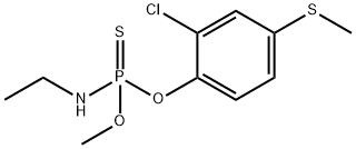 N-エチルアミドチオりん酸O-[2-クロロ-4-(メチルチオ)フェニル]O-メチル 化学構造式
