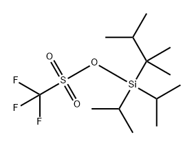 双(异丙基)(1,1,2-三甲基丙基)硅烷基 三氟甲磺酸盐 结构式