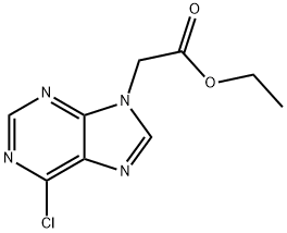 6-クロロ-9H-プリン-9-酢酸エチル 化学構造式