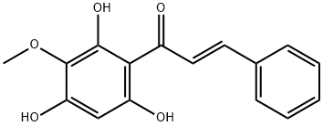 2-Propen-1-one, 3-phenyl-1-(2,4,6-trihydroxy-3-methoxyphenyl)-, (2E)- Struktur