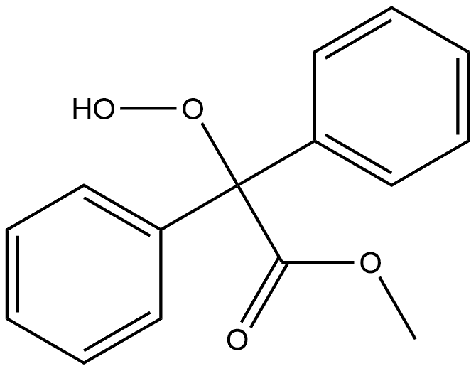Benzeneacetic acid, α-hydroperoxy-α-phenyl-, methyl ester Struktur