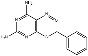 2,4-Pyrimidinediamine, 5-nitroso-6-[(phenylmethyl)thio]-