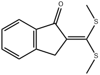 1H-Inden-1-one, 2-[bis(methylthio)methylene]-2,3-dihydro- Structure
