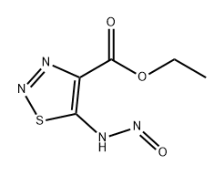 1,2,3-Thiadiazole-4-carboxylic acid, 5-(nitrosoamino)-, ethyl ester Structure