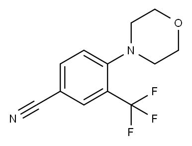 4-Morpholino-3-(trifluoromethyl)benzonitrile 结构式