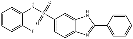 1H-Benzimidazole-6-sulfonamide, N-(2-fluorophenyl)-2-phenyl- Structure