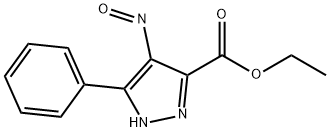 1H-Pyrazole-3-carboxylic acid, 4-nitroso-5-phenyl-, ethyl ester Struktur