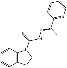 1-Indolinethiocarboxylic acid 2-[1-[2-pyridyl]ethylidine]hydrazide Structure