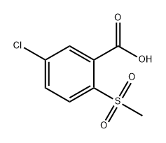5-氯-2-(甲砜基)苯甲酸 结构式