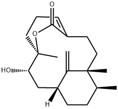 (1R,2S,4R,7S,8R)-2-Hydroxy-1,7,8-trimethyl-17-methylene-15-oxatricyclo[9.3.2.14,8]heptadec-11-en-16-one Struktur