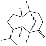 (1S,8aα)-Decahydro-3aα-methyl-7-methylene-1-isopropyl-4α,8α-epithioazulene Struktur