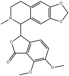 1(3H)-Isobenzofuranone, 6,7-dimethoxy-3-(5,6,7,8-tetrahydro-6-methyl-1,3-dioxolo[4,5-g]isoquinolin-5-yl)- Structure