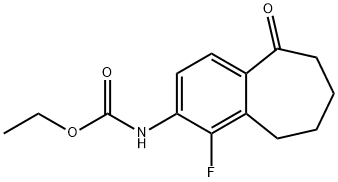 Carbamic acid, (1-fluoro-6,7,8,9-tetrahydro-5-oxo-5H-benzocyclohepten-2-yl)-, ethyl ester (9CI) Struktur