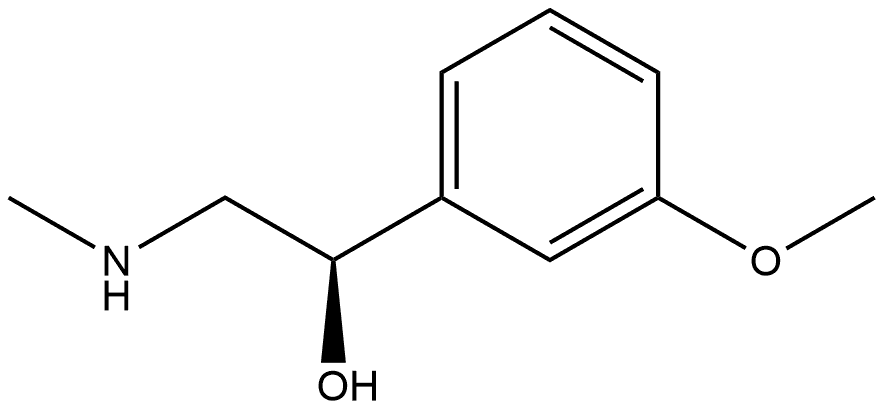 Benzenemethanol, 3-methoxy-α-[(methylamino)methyl]-, (αR)- Struktur