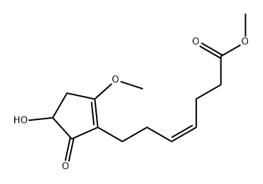 4-Heptenoic acid, 7-(4-hydroxy-2-methoxy-5-oxo-1-cyclopenten-1-yl)-, methyl ester, (4Z)- Structure