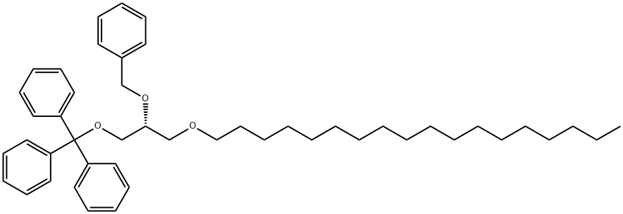 Benzene, 1,1',1''-[[3-(octadecyloxy)-2-(phenylmethoxy)propoxy]methylidyne]tris-, (R)- (9CI) Structure