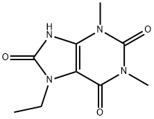 1H-?Purine-?2,?6,?8(3H)?-?trione, 7-?ethyl-?7,?9-?dihydro-?1,?3-?dimethyl- Structure
