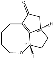 Pentaleno[1,6-bc]oxocin-6(2H)-one, 3,4,5,7,7a,8,9,9a-octahydro-, (7aR,9aR)-rel- (9CI) Structure