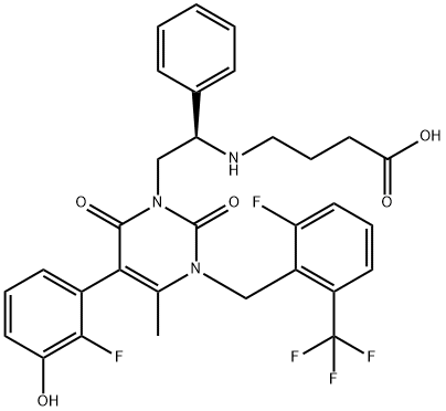 O-Demethyl elagolix sodium Structure