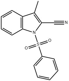 1H-Indole-2-carbonitrile, 3-methyl-1-(phenylsulfonyl)- Structure