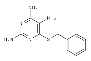 2,4,5-Pyrimidinetriamine, 6-[(phenylmethyl)thio]- Structure