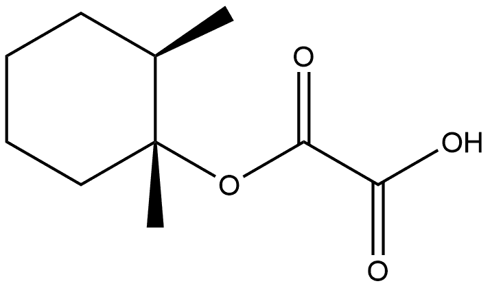 Ethanedioic acid, 1-?[(1R,?2R)?-?1,?2-?dimethylcyclohexyl] ester, rel- Structure