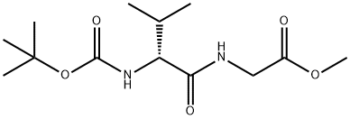 Glycine, N-[(1,1-dimethylethoxy)carbonyl]-D-valyl-, methyl ester Structure