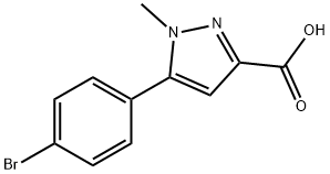 1H-Pyrazole-3-carboxylic acid, 5-(4-bromophenyl)-1-methyl- Structure