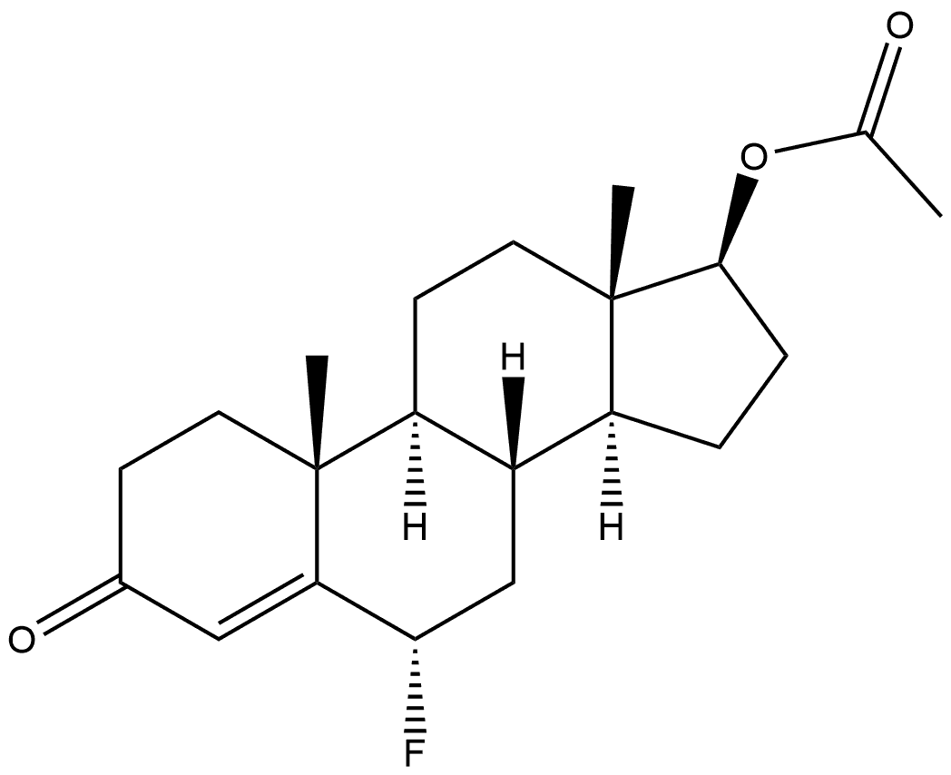 17β-(Acetyloxy)-6α-fluoroandrost-4-en-3-one Structure