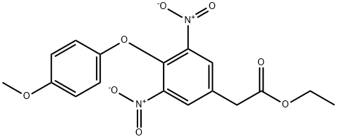 [4-(4-Methoxy-phenoxy)-3,5-dinitro-phenyl]acetic acid ethyl ester