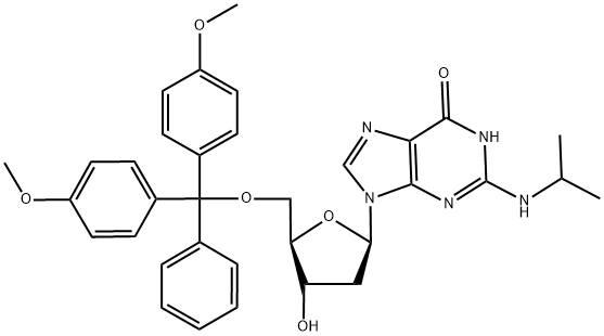 2'-Deoxy-5'-O-DMT-N2-isopropylguanosine Struktur