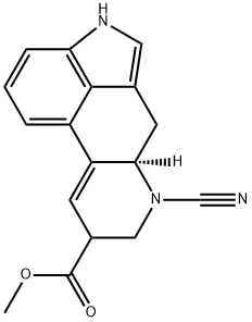 Ergoline-8-carboxylic acid, 6-cyano-9,10-didehydro-, methyl ester (9CI) 结构式