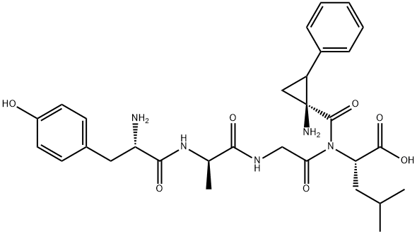 enkephalin-Leu, Ala(2)-(cyclopropyl-Phe)(4)- Structure
