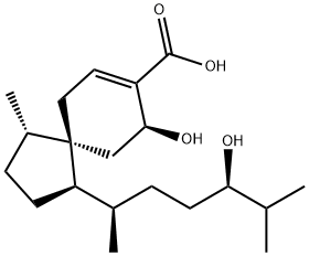 Spiro[4.5]dec-7-ene-8-carboxylic acid, 9-hydroxy-1-[(1R,4R)-4-hydroxy-1,5-dimethylhexyl]-4-methyl-, (1R,4S,5S,9S)- Structure