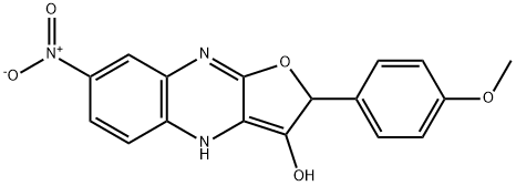 Furo[2,?3-?b]?quinoxalin-?3-?ol, 2,?4-?dihydro-?2-?(4-?methoxyphenyl)?-?7-?nitro- (9CI) 结构式